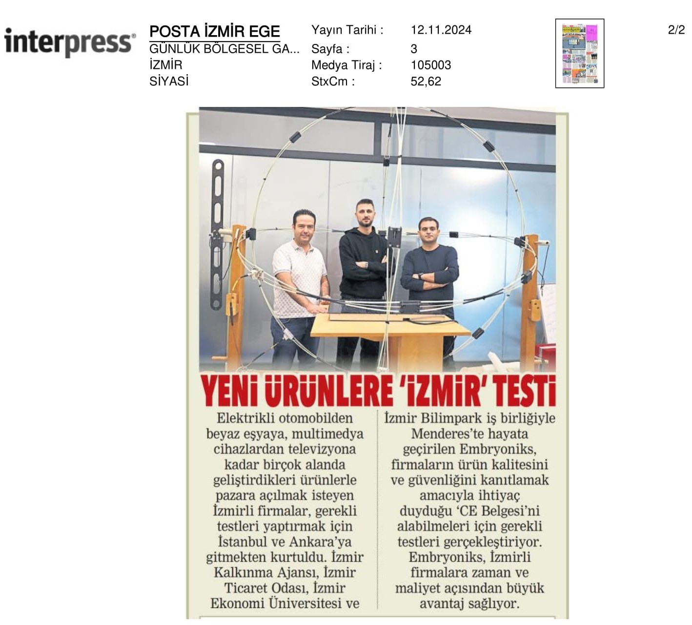 İzmir’in ‘Test’ Laboratuvarı