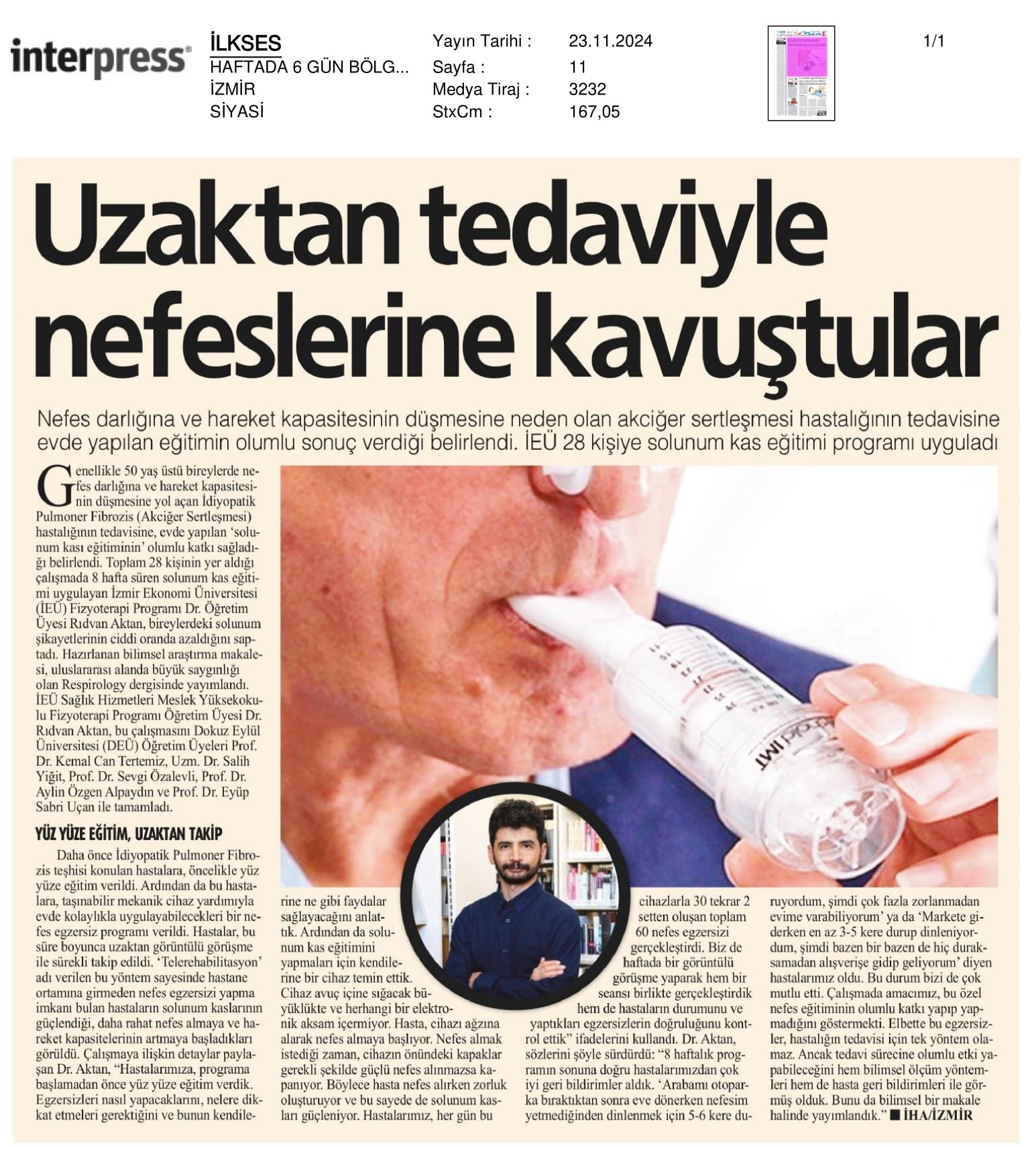 Uzaktan Tedaviyle ‘Nefeslerine’ Kavuştular