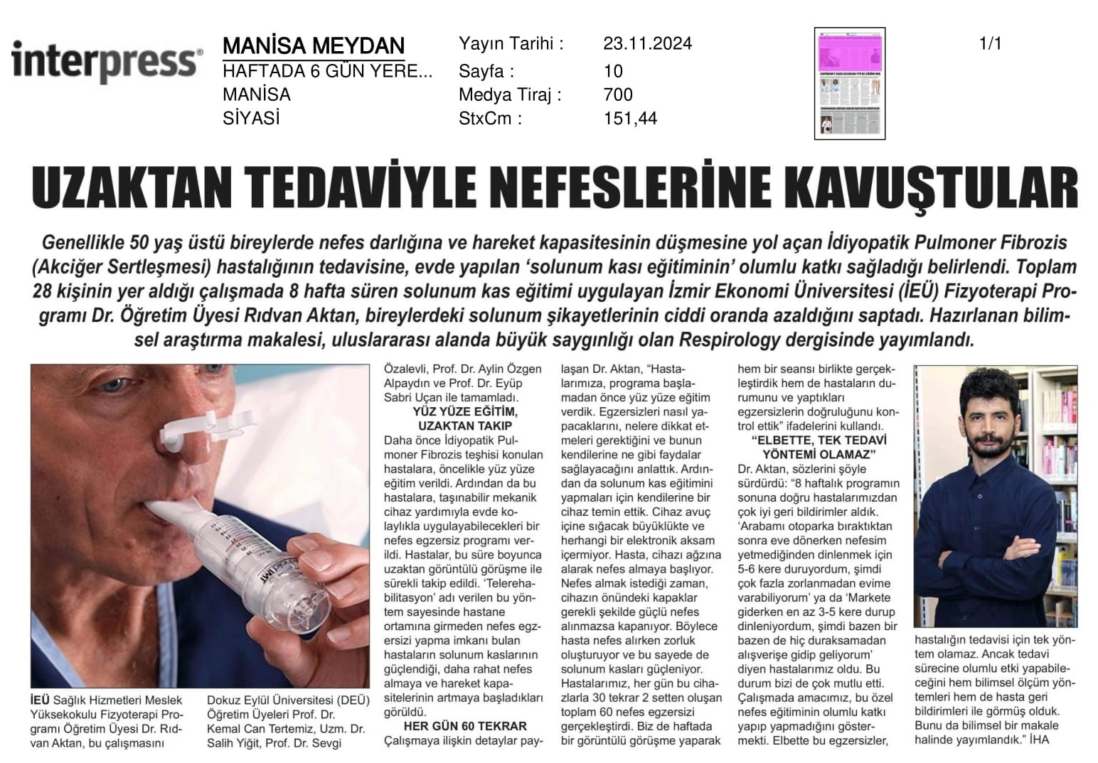 Uzaktan Tedaviyle ‘Nefeslerine’ Kavuştular