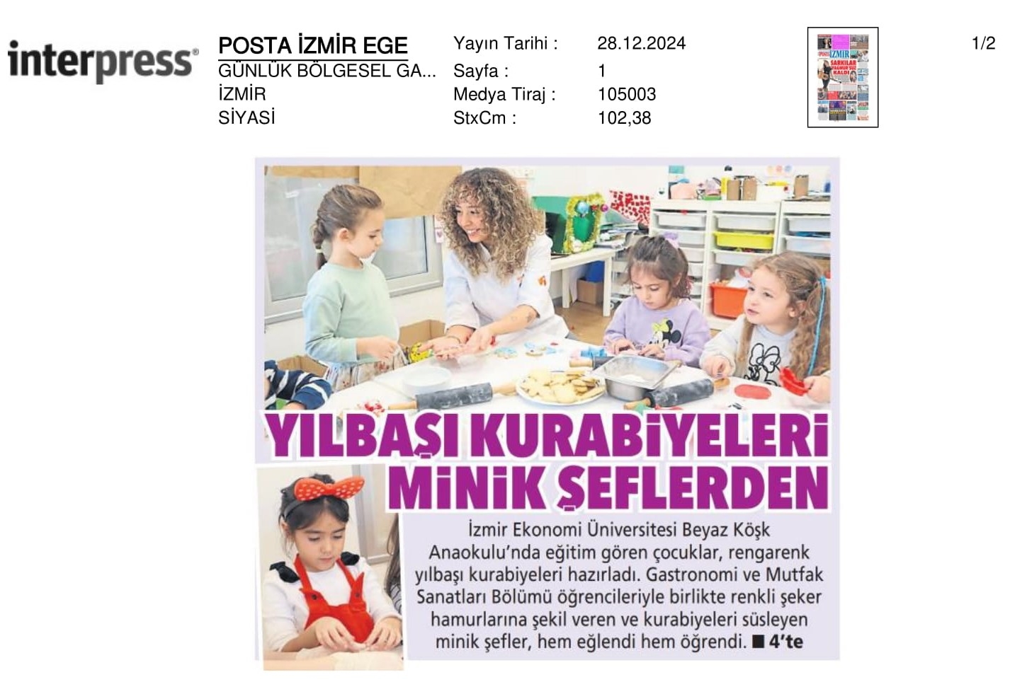 Minik Şeflerden ‘Yılbaşı’ Kurabiyeleri