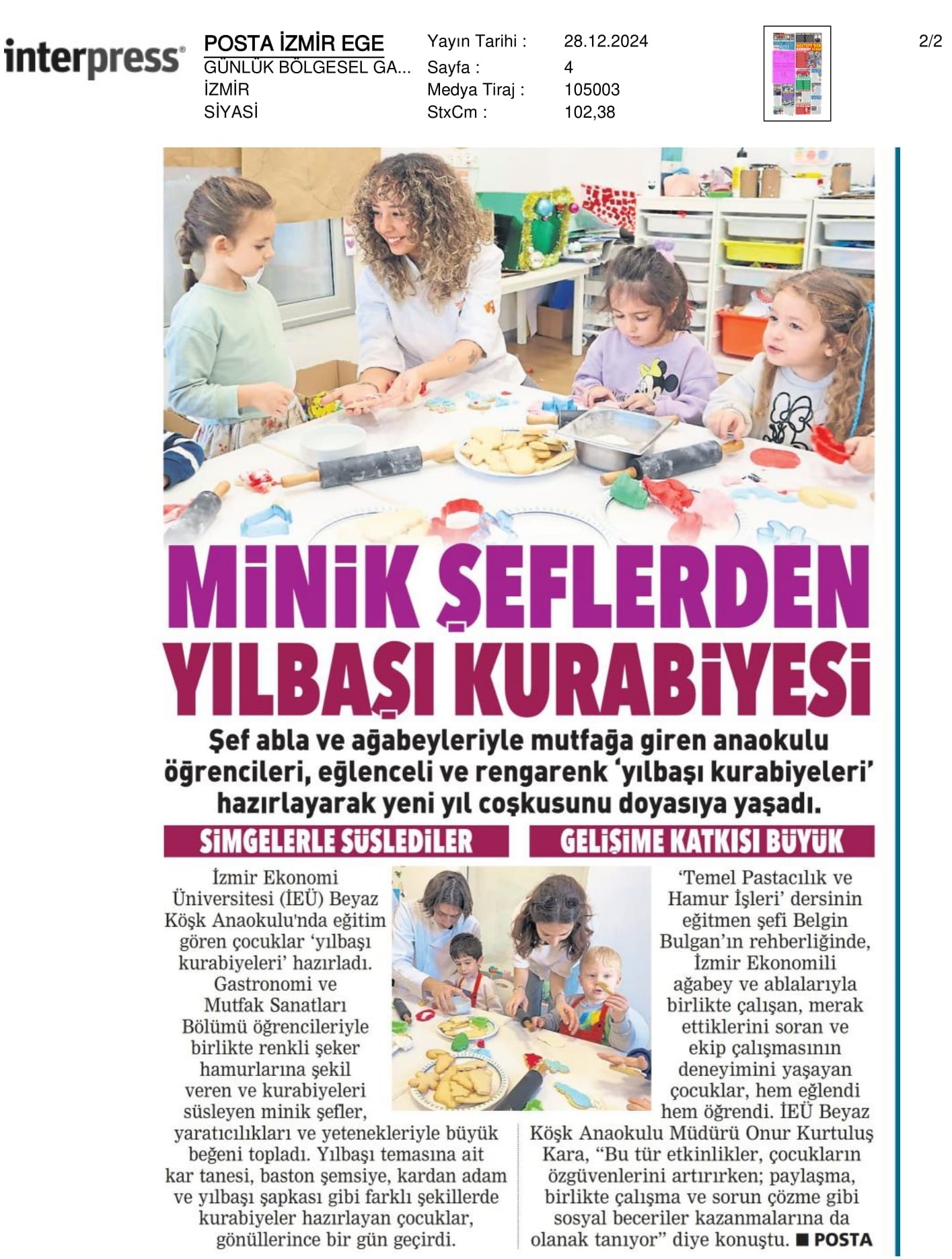 Minik Şeflerden ‘Yılbaşı’ Kurabiyeleri