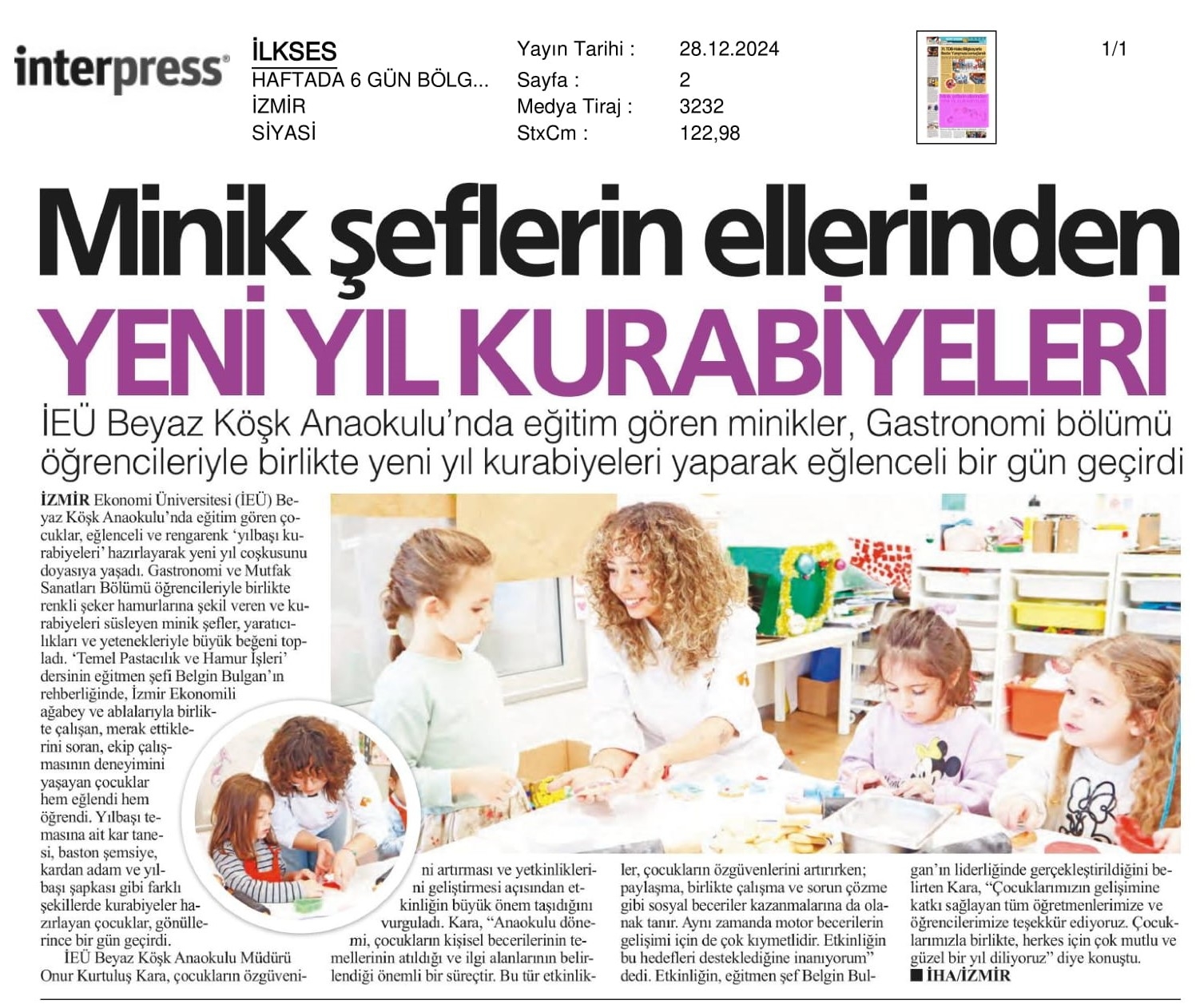 Minik Şeflerden ‘Yılbaşı’ Kurabiyeleri