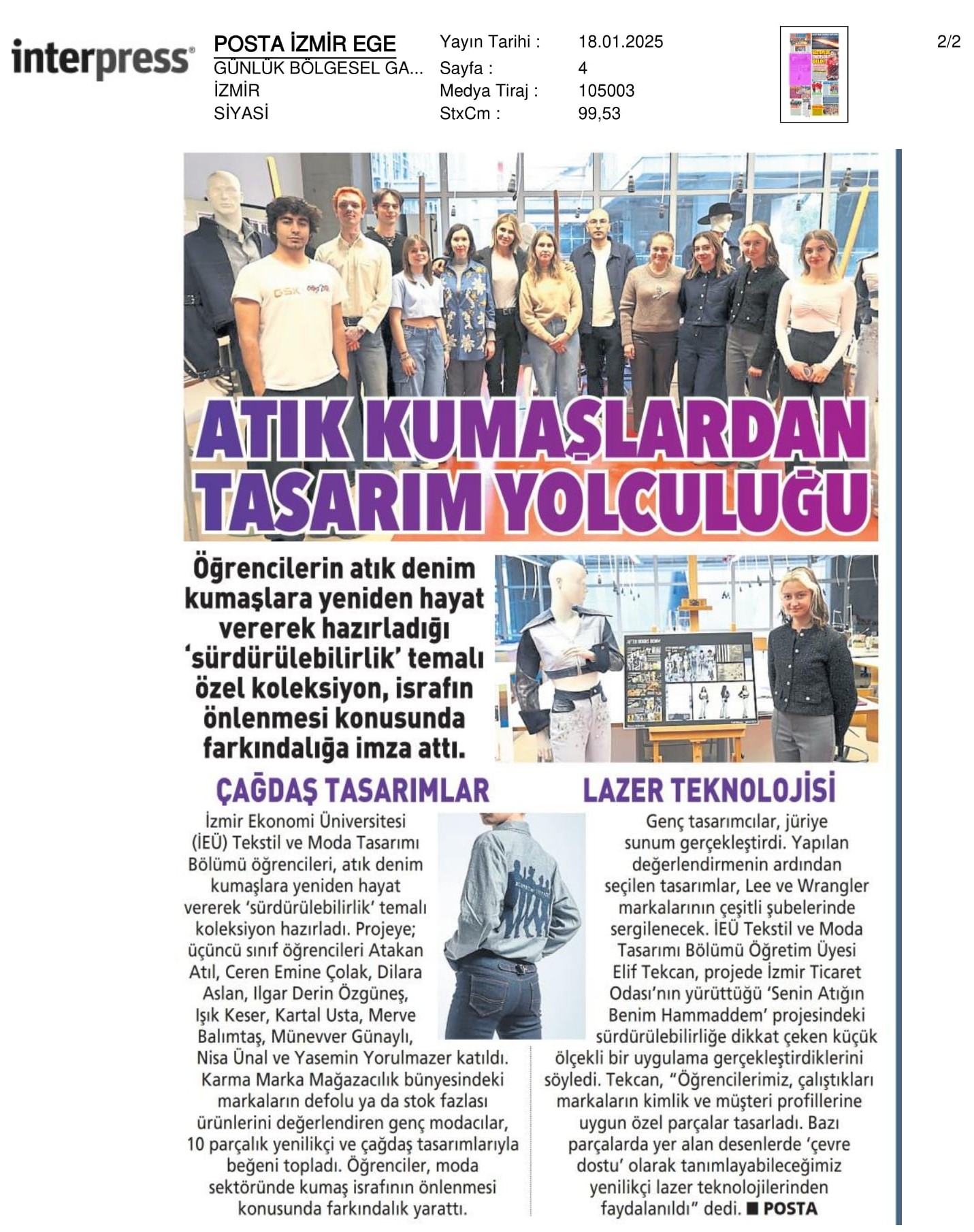 Genç Tasarımcılardan ‘Sürdürülebilir’ Koleksiyon