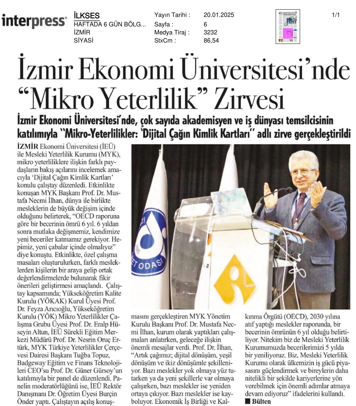 İzmir Ekonomi’de ‘Mikro Yeterlilik’ Zirvesi