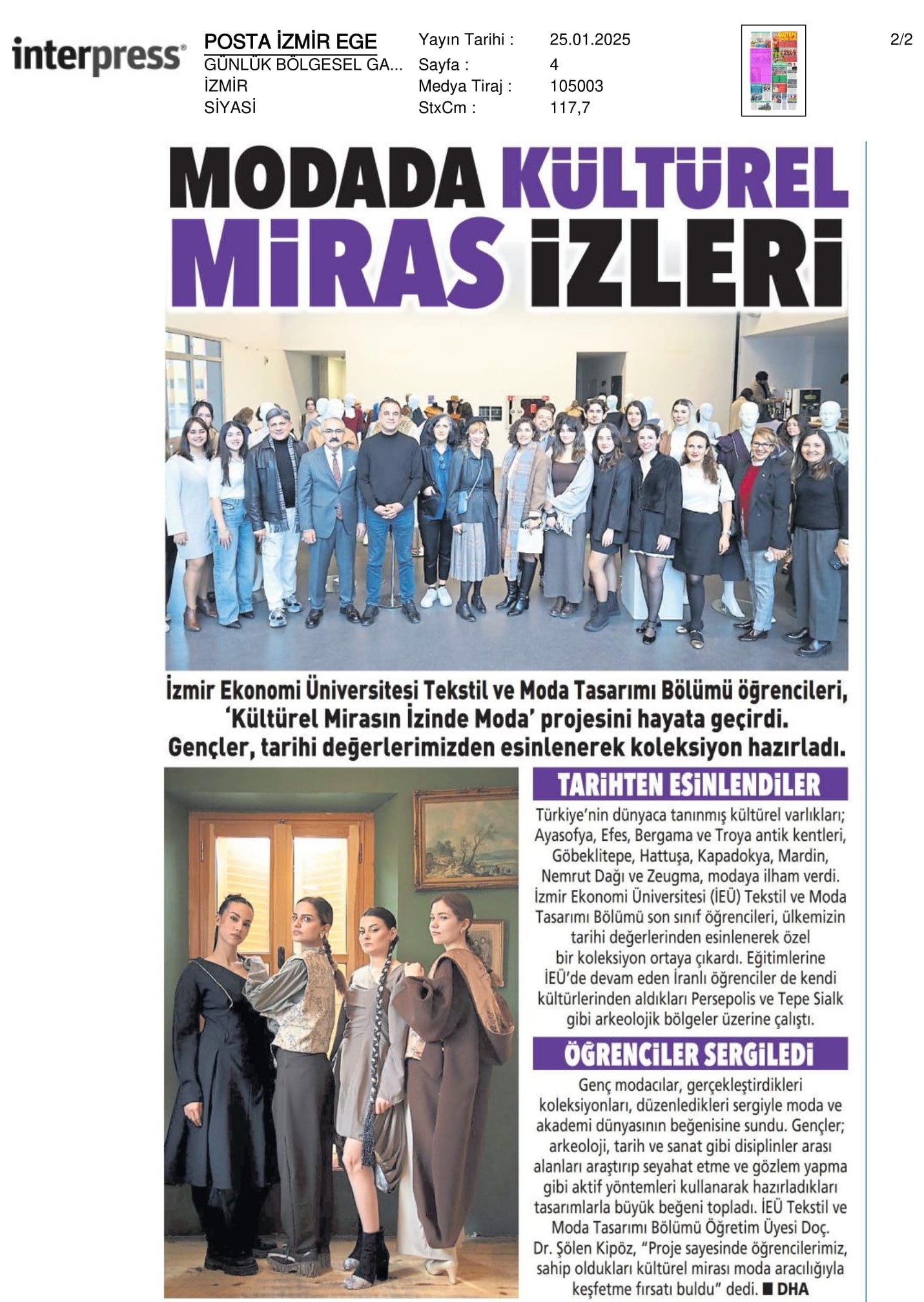 Kültürel Mirası ‘Modaya’ Taşıdılar