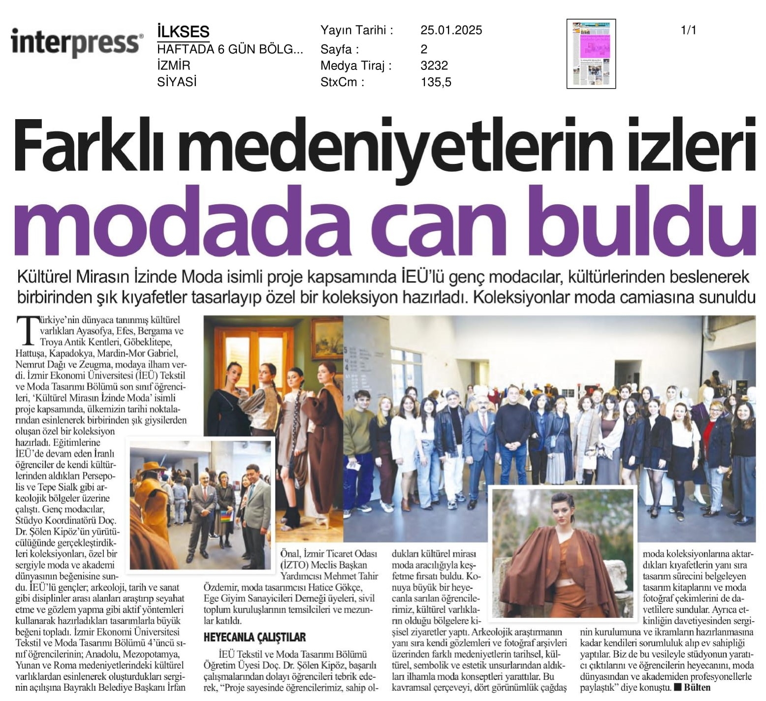 Kültürel Mirası ‘Modaya’ Taşıdılar