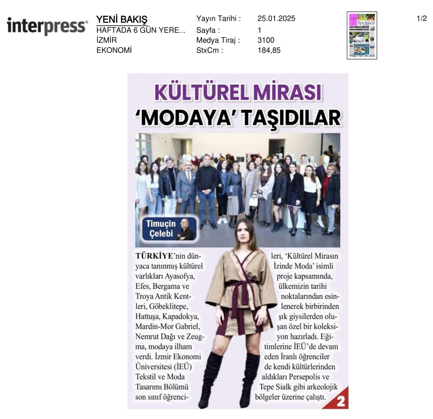 Kültürel Mirası ‘Modaya’ Taşıdılar