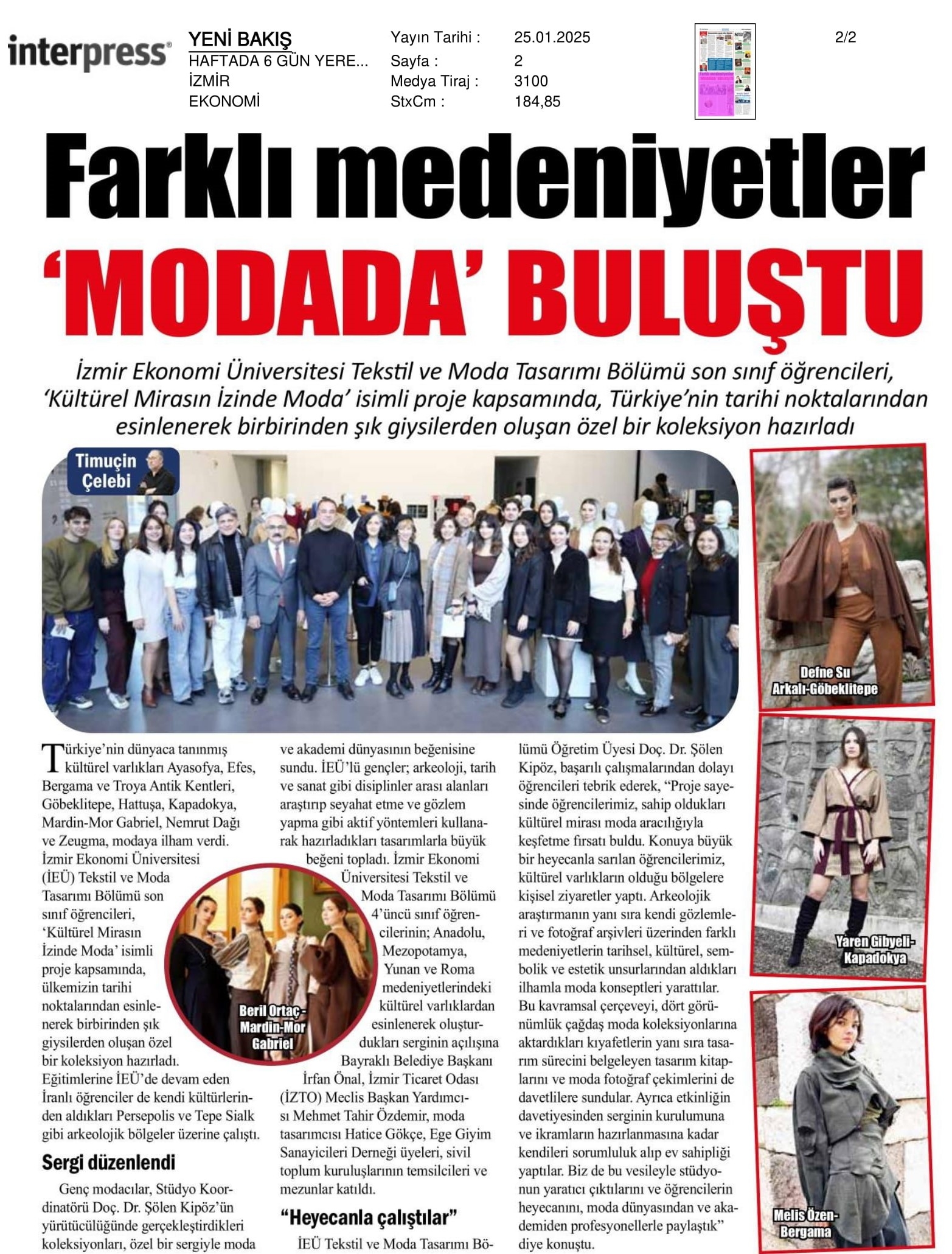 Kültürel Mirası ‘Modaya’ Taşıdılar