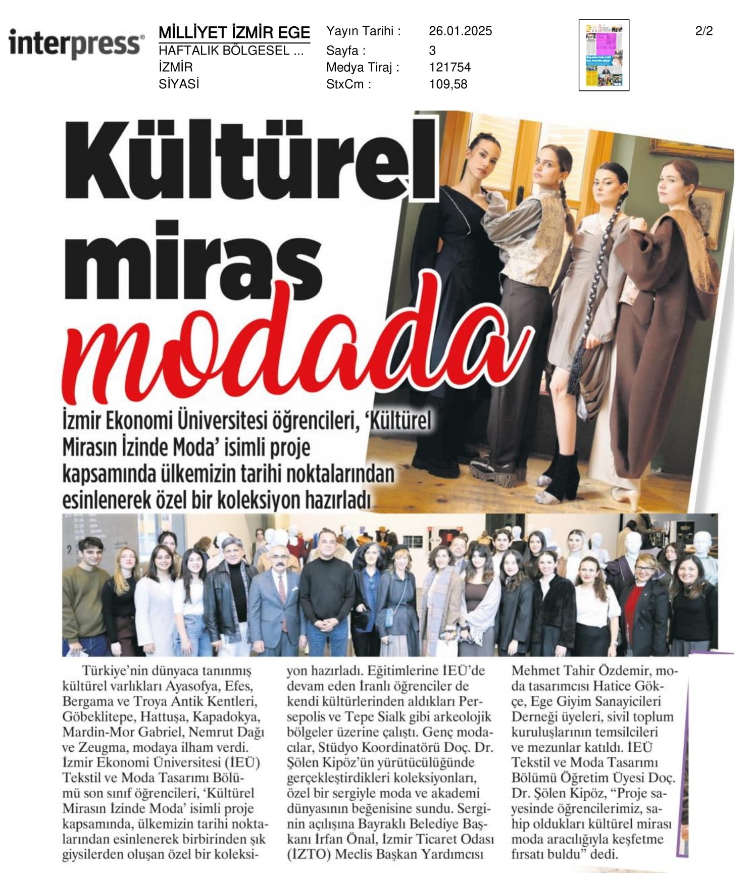 Kültürel Mirası ‘Modaya’ Taşıdılar