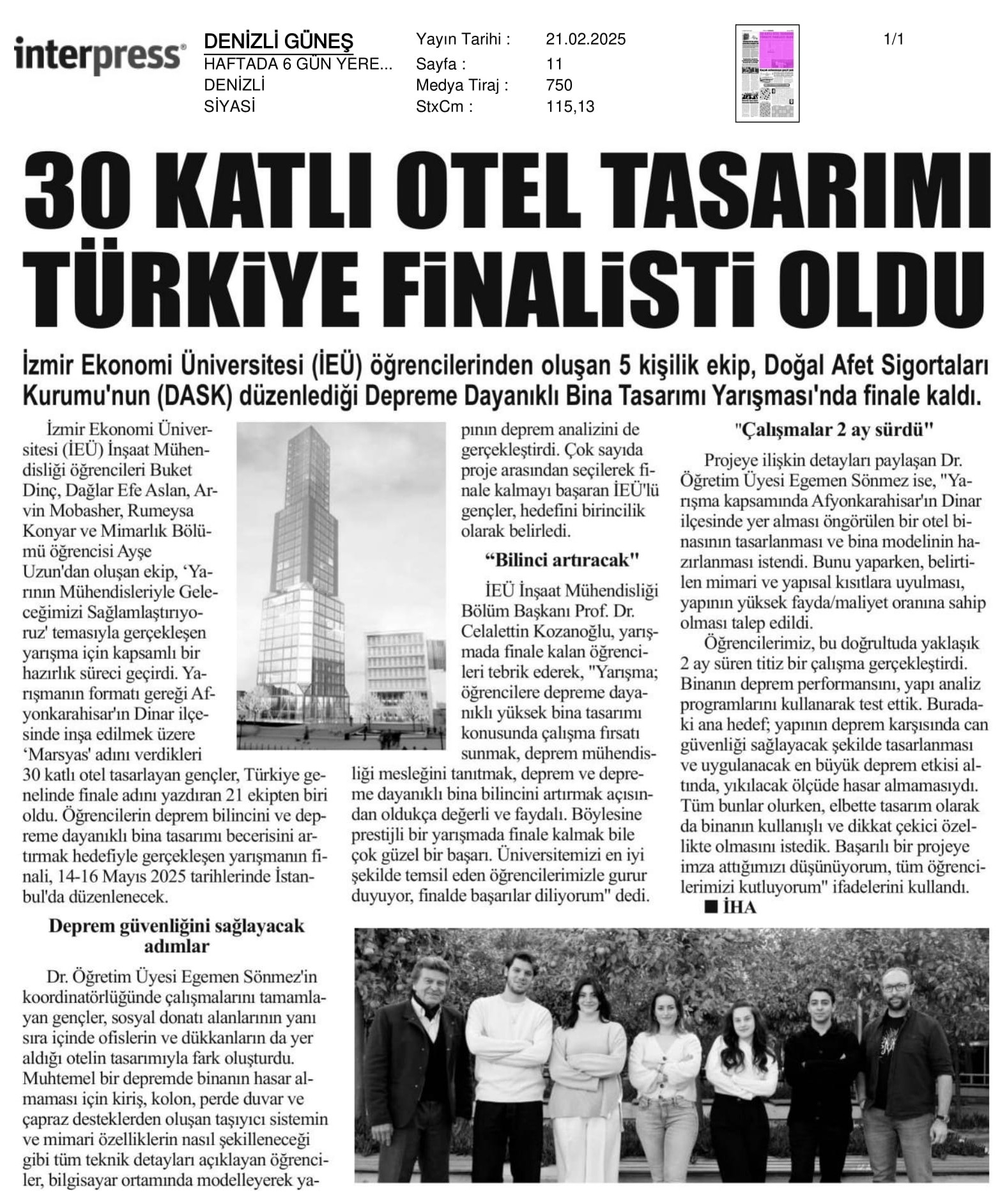 30 Katlı Otel Tasarımı Türkiye Finalisti Oldu